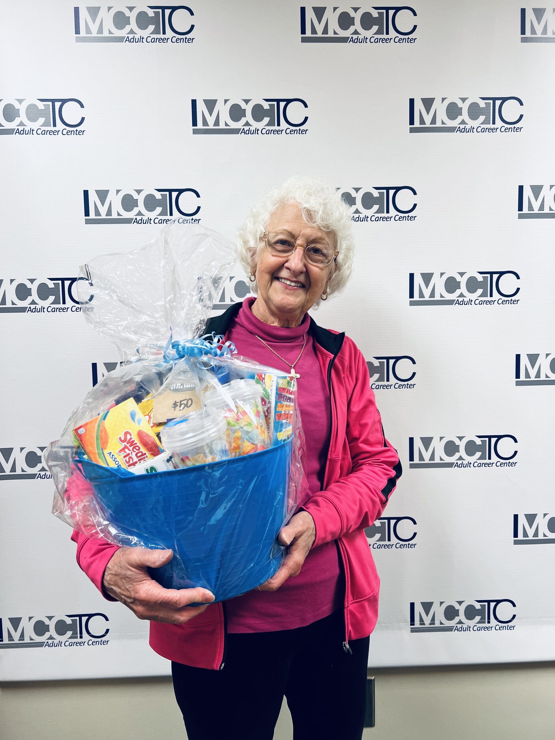 Woman wins raffle basket MCCTC