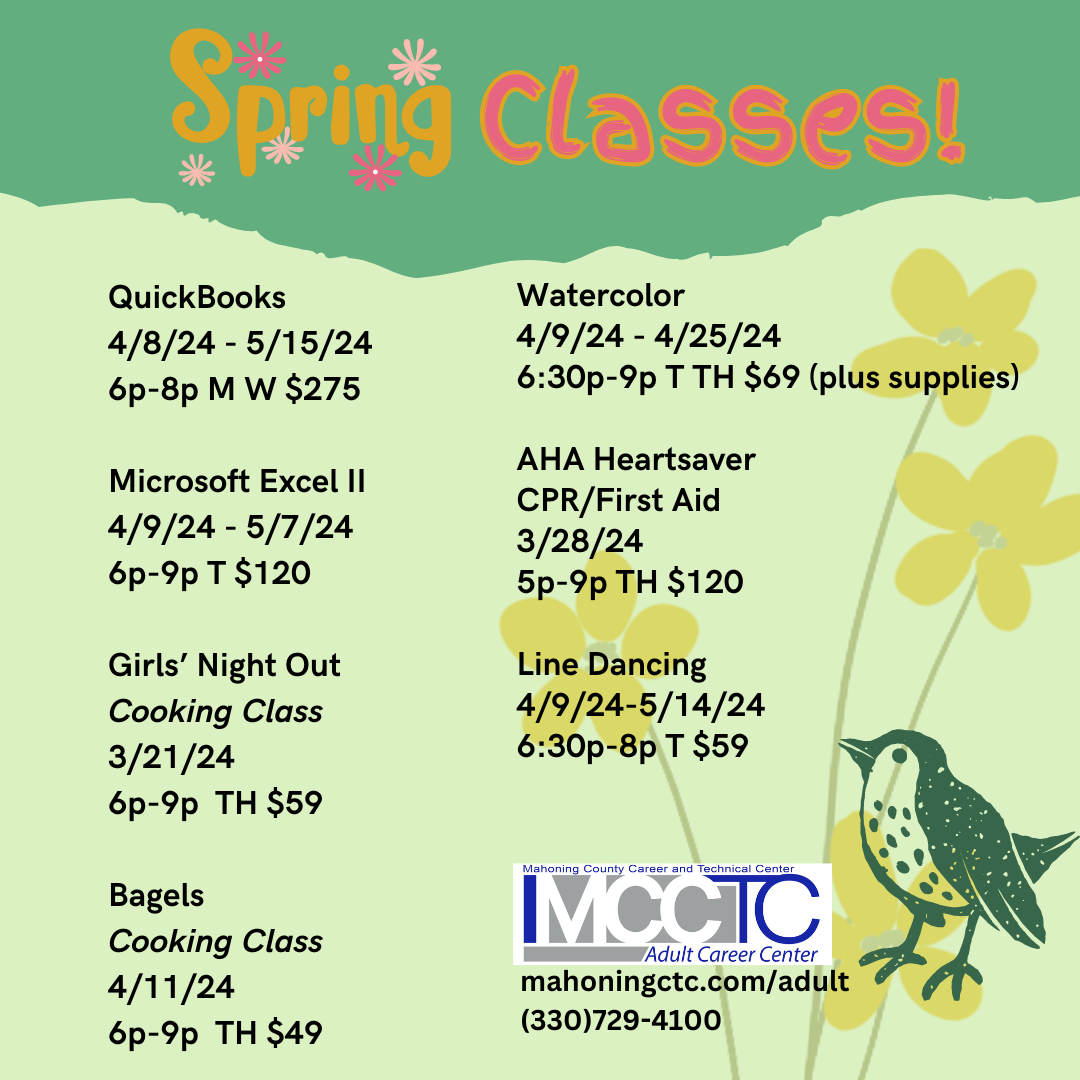 Upcoming Spring Classes!